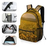 yanfind Children's Backpack Arid Rural Sunrise Countryside Plant Farm Pictures Grassland Outdoors Free Flower Preschool Nursery Travel Bag