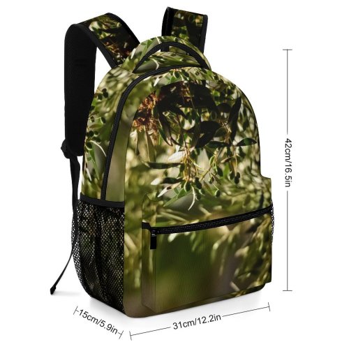 yanfind Children's Backpack Flora Foliage Plants Focus Olives Tree Field Selective Leaves Depth Growth Preschool Nursery Travel Bag