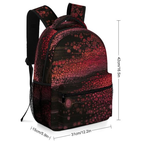 yanfind Children's Backpack Canvas Outdoors Art Abstract Ornament  Fractal Graphics Rug Texture Preschool Nursery Travel Bag