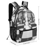 yanfind Children's Backpack  Pieces  Chess Wood Challenge Checkered Battle Leisure Plan Chessboard Mate Preschool Nursery Travel Bag