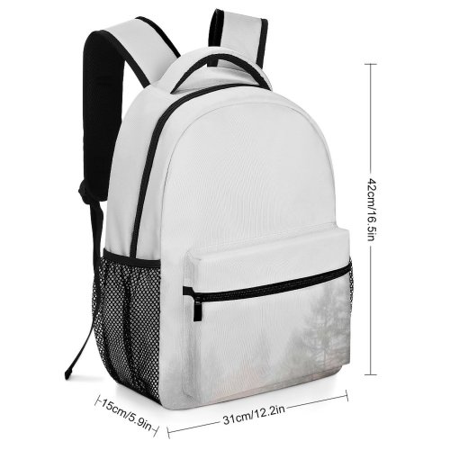 yanfind Children's Backpack Fog Grey Switzerland Zermatt Mist Tree Rock  Moody Landscape Travel Cliff Preschool Nursery Travel Bag