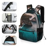 yanfind Children's Backpack Bay Coast Scenery Surf Coastline Clouds Sunset Formation  Island Beach Ripples Preschool Nursery Travel Bag