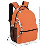 yanfind Children's Backpack Bike Chain Industrial Metal Linked Design Shiny Ten Gear Artistic Font Digit Preschool Nursery Travel Bag