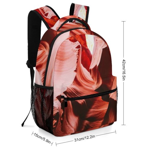 yanfind Children's Backpack Antelope Park Sand Dry Stripe Desert Formation Landscape Travel Mothernature Canyon Geological Preschool Nursery Travel Bag