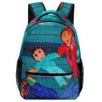 yanfind Children's Backpack Hands Hold Share Sharing Peace Love Cooperation Justice Diversity Inclusion Needlepoint Preschool Nursery Travel Bag