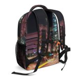 yanfind Children's Backpack  Street City Time Illuminated Lights Downtown Lapse  Intersection Cityscape Fast Preschool Nursery Travel Bag