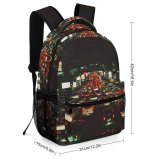 yanfind Children's Backpack  Festival Street City Dark Illuminated Lights Downtown Traffic Evening Transport Travel Preschool Nursery Travel Bag