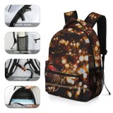 yanfind Children's Backpack  Focus Design Shiny Shining  Xmas Lights Season  Insubstantial Baubles Preschool Nursery Travel Bag