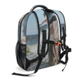 yanfind Children's Backpack Girl Coast Sand Pillars Daytime Beach Wear Outdoors Seashore Shore Preschool Nursery Travel Bag