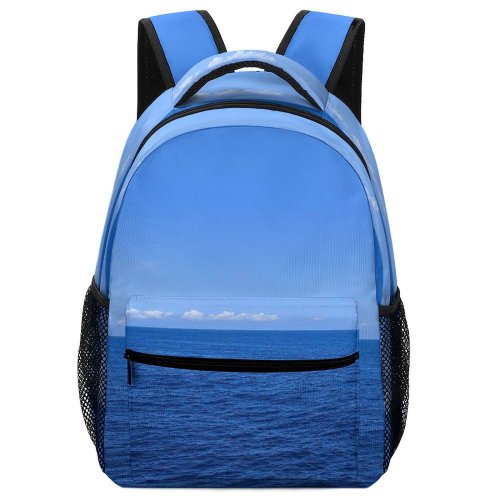 yanfind Children's Backpack Horizon Outdoors Sky Ocean Sea Azure Scenery Preschool Nursery Travel Bag