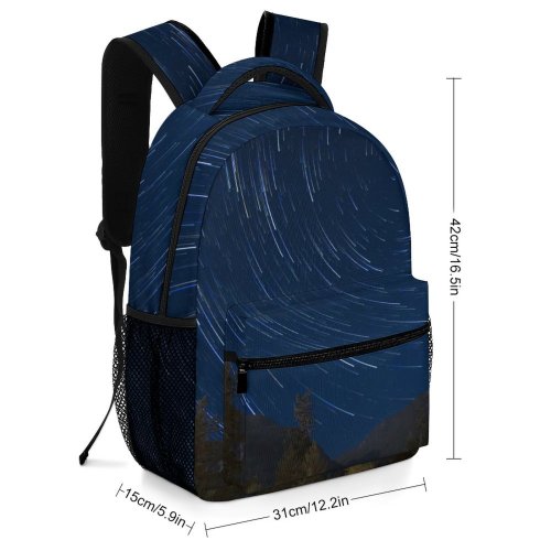 yanfind Children's Backpack Dark Exploration Astrology Science Landscape Space Light Galaxy Astronomy Outdoors Woods Starry Preschool Nursery Travel Bag