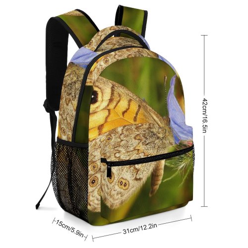 yanfind Children's Backpack Butterfly Invertebrate Insect Purple Bokeh Cactus Flora Plant Preschool Nursery Travel Bag