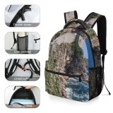 yanfind Children's Backpack Cliff Outdoors Promontory Dubrovnik Croatia Ocean Sea Architecture Building Grey Preschool Nursery Travel Bag