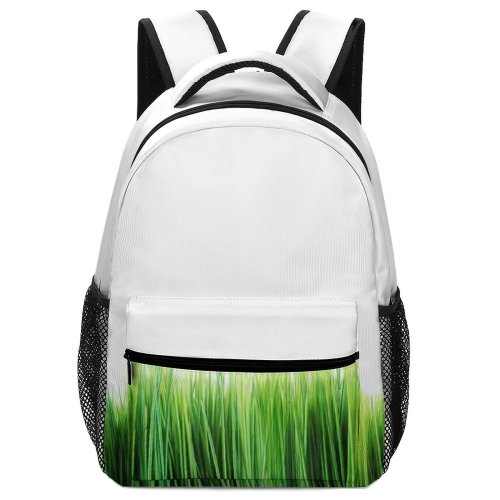 yanfind Children's Backpack Art Border Texture Canvas Design Copyspace Plants Abstract Isolated Grass Wheatgrass Plant Preschool Nursery Travel Bag