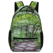 yanfind Children's Backpack Flagstone Garden Outdoors Arbour Stone Path Tree Spring  Patio Preschool Nursery Travel Bag
