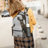 yanfind Children's Backpack Outdoors Snowing Daylight Deers Fur Wild Wildlife Snow Preschool Nursery Travel Bag