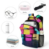 yanfind Children's Backpack  Bricks Depth Pastels Blocks Materials Colorful Field Items Coloring Chalks Stacks Preschool Nursery Travel Bag