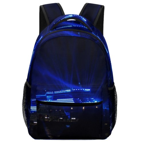 yanfind Children's Backpack Christening Ship Firework Colour Boat AIDAdiva Gert Hof Night Dock Preschool Nursery Travel Bag