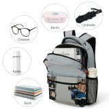yanfind Children's Backpack Boats Architecture Sea Canal Docked Town Watercrafts Preschool Nursery Travel Bag