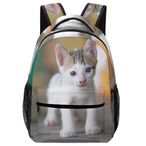 yanfind Children's Backpack Kitty Pet Felidae Kitten Whiskers Field Cute Little  Adorable Furry Depth Preschool Nursery Travel Bag