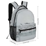 yanfind Children's Backpack Grey Snow Winter Outdoors Blizzard Storm  Plant Tree Landscape Scenery Abies Preschool Nursery Travel Bag