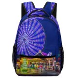yanfind Children's Backpack Fair Festival Park Carousel Entertainment Rides Illuminated Lights Evening Funfair Light Preschool Nursery Travel Bag