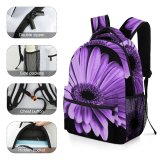 yanfind Children's Backpack Flora Petals Gerbera Purple Light Macro Flower Preschool Nursery Travel Bag