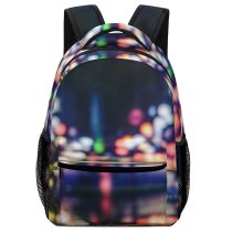 yanfind Children's Backpack  Focus Golden City Shining  Illuminated Lights Club Defocused Luminescence Disco Preschool Nursery Travel Bag