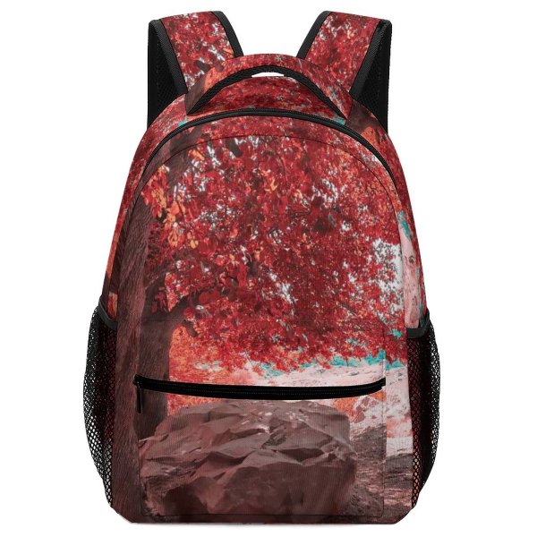 yanfind Children's Backpack Листья Plant Парк Trunk Камень Дерево Pictures Ground Tree Free Красный Preschool Nursery Travel Bag