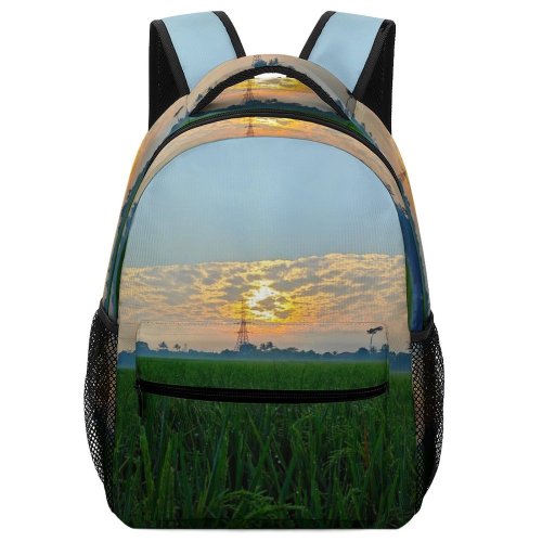 yanfind Children's Backpack Countryside West Pictures Grassland Outdoors Bandung Rahayu Free Birds Java Field Preschool Nursery Travel Bag