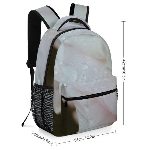yanfind Children's Backpack  Flower Plant Rose Grey Andrena Bee Hornet Insect Invertebrate  Creative Preschool Nursery Travel Bag