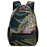 yanfind Children's Backpack Festive Festival Tourist Bus Street Tourism City Illuminated Lights Holidays Preschool Nursery Travel Bag