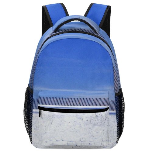 yanfind Children's Backpack Fence Hill Landscape Winter Snow Sky Clouds Horizon Sea Daytime Cloud Ocean Preschool Nursery Travel Bag