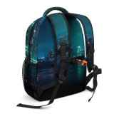 yanfind Children's Backpack Bay City Illuminated Lights Downtown Tokyo Cityscape Evening Travel  Buildings Japan Preschool Nursery Travel Bag