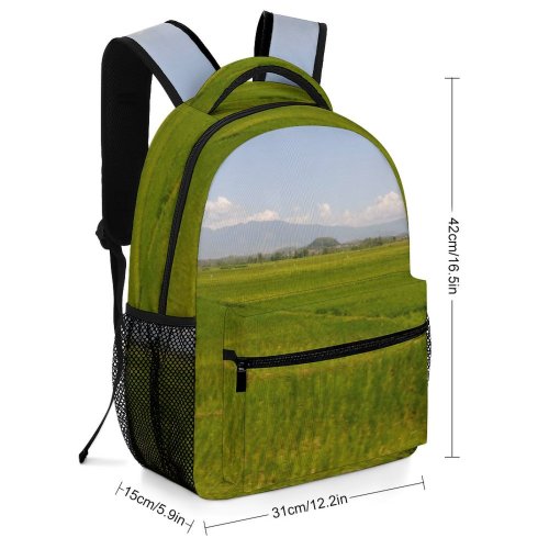 yanfind Children's Backpack Field Grassland Outdoors Countryside Paddy Central Java Rural Farm Plant Vegetation Preschool Nursery Travel Bag