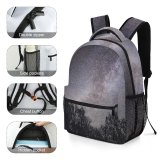 yanfind Children's Backpack Dark Exploration Astrology Mystery Landscape Milky Galaxy Cosmos Astronomy Outdoors Starry Constellation Preschool Nursery Travel Bag