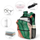 yanfind Children's Backpack Freshness Focus Big Leaf Dark Light Preschool Nursery Travel Bag