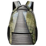 yanfind Children's Backpack   Building Waterfront Staircase Dock Pier Port Lake Sempach Switzerland Th Preschool Nursery Travel Bag