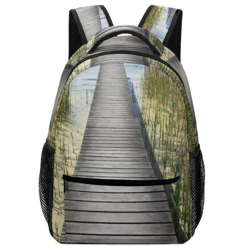 yanfind Children's Backpack   Building Waterfront Staircase Dock Pier Port Lake Sempach Switzerland Th Preschool Nursery Travel Bag
