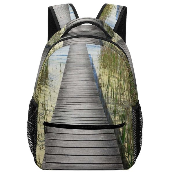 yanfind Children's Backpack   Building Waterfront Staircase Dock Pier Port Lake Sempach Switzerland Th Preschool Nursery Travel Bag