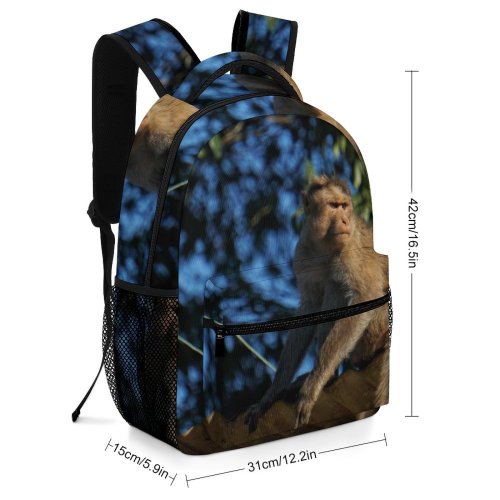 yanfind Children's Backpack Images Domain Wildlife Pictures Public Monkey Baboon Preschool Nursery Travel Bag