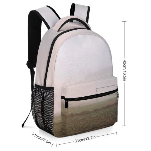 yanfind Children's Backpack Fog Outdoors Grey Mist Goal Field Preschool Nursery Travel Bag
