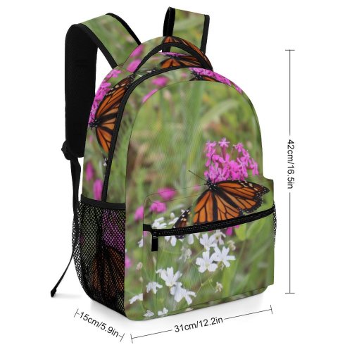 yanfind Children's Backpack Bee Honey Insect Invertebrate Butterfly Monarch Plant  Flower Petal Geranium Public Preschool Nursery Travel Bag