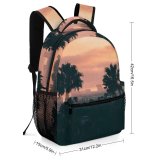 yanfind Children's Backpack Backlit Los Coast City La  Skies Palm Cityscape Sunset Century Travel Preschool Nursery Travel Bag