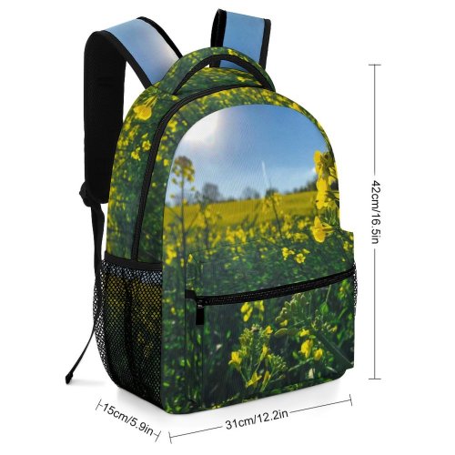 yanfind Children's Backpack Field Grassland Outdoors Countryside Farm Meadow Rural Plant Preschool Nursery Travel Bag
