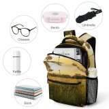 yanfind Children's Backpack Landscape Rural Sunrise Sunlight Countryside Plant Farm Pictures Grassland Outdoors Tree Preschool Nursery Travel Bag