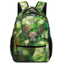 yanfind Children's Backpack Plant Blurred Specie Daylight  Deer Tree Alone Biology Spot Walk Wild Preschool Nursery Travel Bag