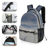 yanfind Children's Backpack Grey Snow    Outdoors Winter Alps Landscape Arctic  Hills Preschool Nursery Travel Bag
