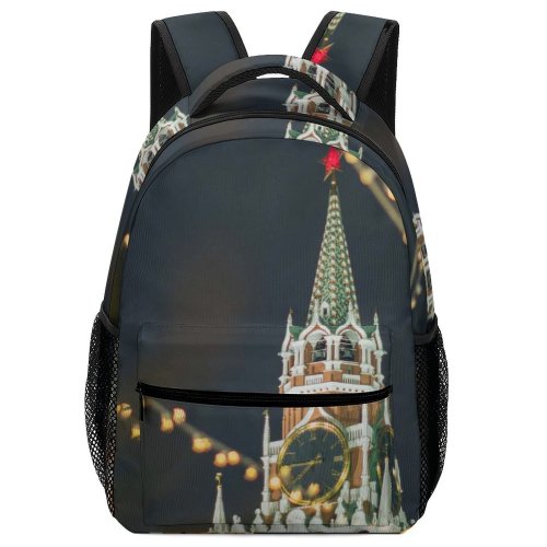 yanfind Children's Backpack Festive Landmark Fair Festival Park Carousel Winter Tourism City Illuminate Illuminated Preschool Nursery Travel Bag