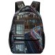 yanfind Children's Backpack  City Time Lapse Light Buildings Urban Train Transportation Locomotive Architecture Trails Preschool Nursery Travel Bag